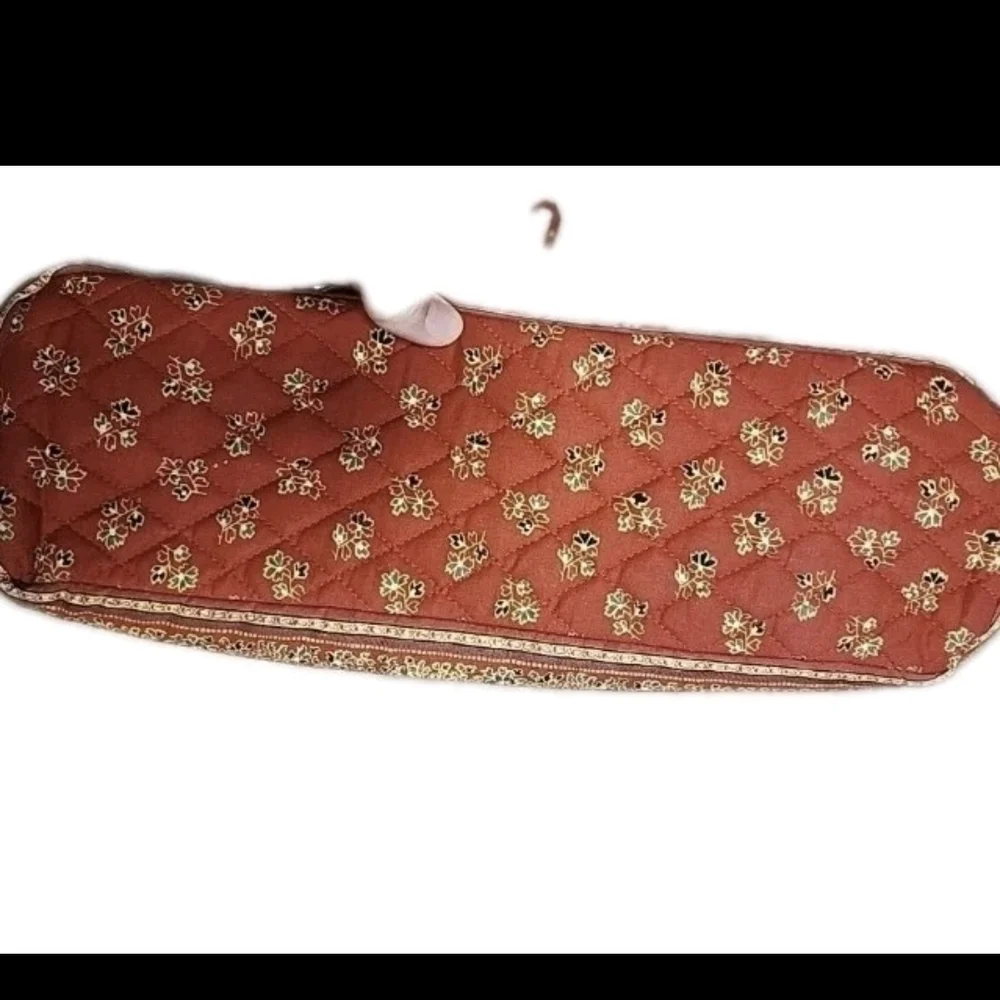 Maggi B Quilted Tote Bag Boho Floral Paisley Red Gold Shoulder Bag Pattern 💵 - Picture 2 of 6